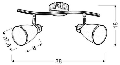 Regent listwa 2x40W G9 patyna (bż) na Arena.pl