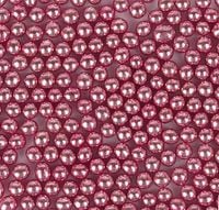 PEREŁKI CUKROWE METALIZOWANE różowe - 5mm - 50g