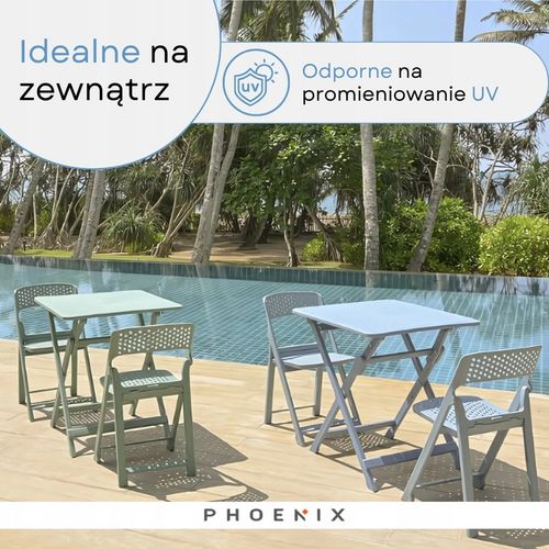 Phoenix Flap składane krzesło nowoczesny design PYTHON zielony na Arena.pl