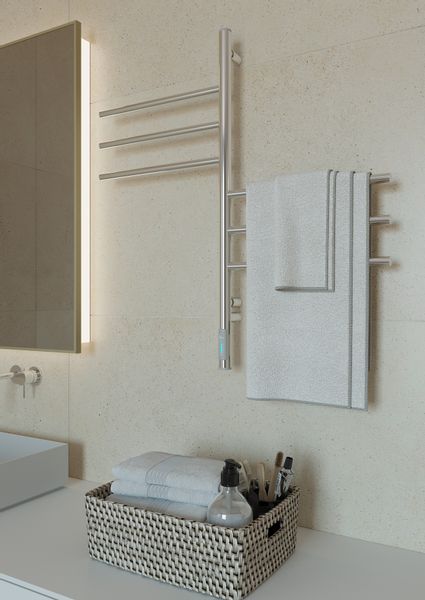 ELNA Grzejnik łazienkowy elektryczny Wertykal 6 Stal nierdzewna zdjęcie 2