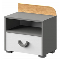 Nowoczesny Stolik Nocny Grafit 47 cm KARO DL