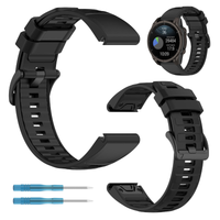 Pasek do Garmin Fenix 5s / 6s / Pro / 7s opaska sportowy dwukolorowy czarny