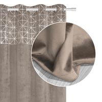 Zasłona gotowa na przelotkach GLOSSY 140x250 półzaciemniająca c.beżowa