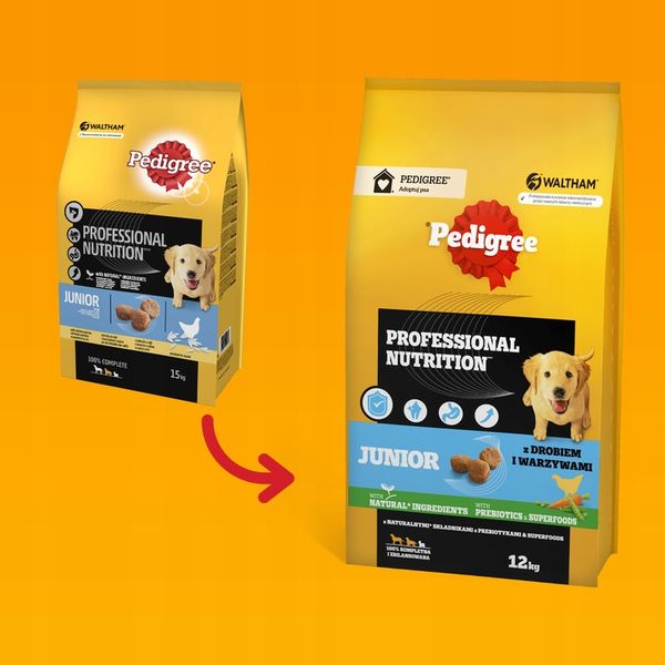 Pedigree Junior Professional Nutrition drób 12 kg zdjęcie 2