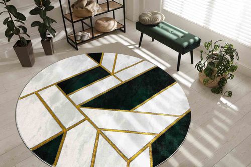 RUG/LU/ESTEMA/MARBLE3/BOTTLEGREEN+GOLD/R120 na Arena.pl