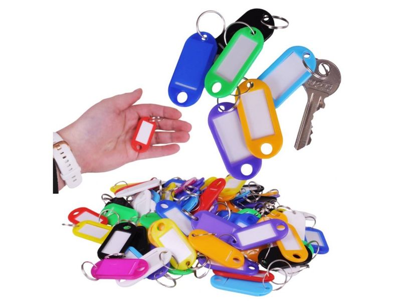 Identyfikatory breloki zawieszki do kluczy 100szt zdjęcie 1