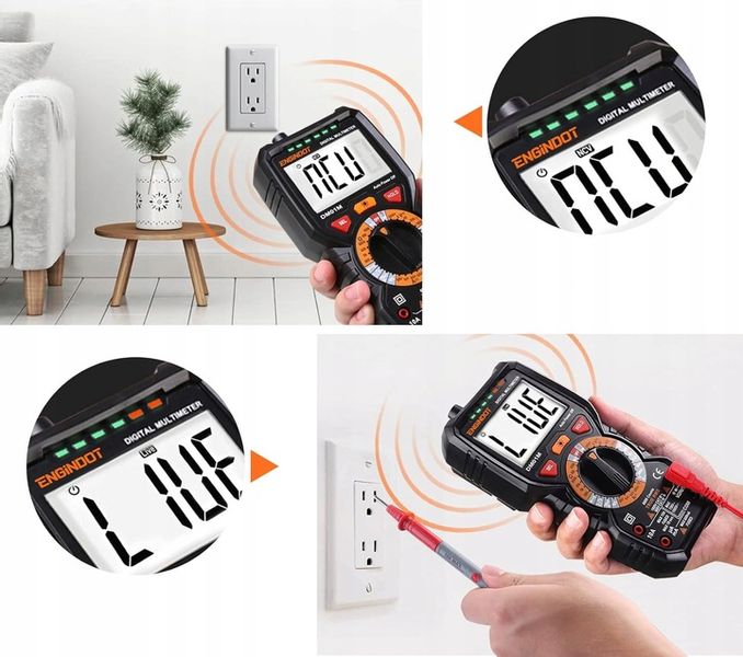 Multimetr Miernik Cyfrowy Prądu Engindot DM01M NCV LCD zdjęcie 5