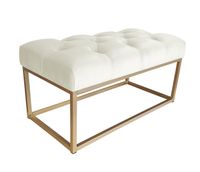 Ławka CHESTERFIELD LOFT podstawa złota pufa podnóżek MG50