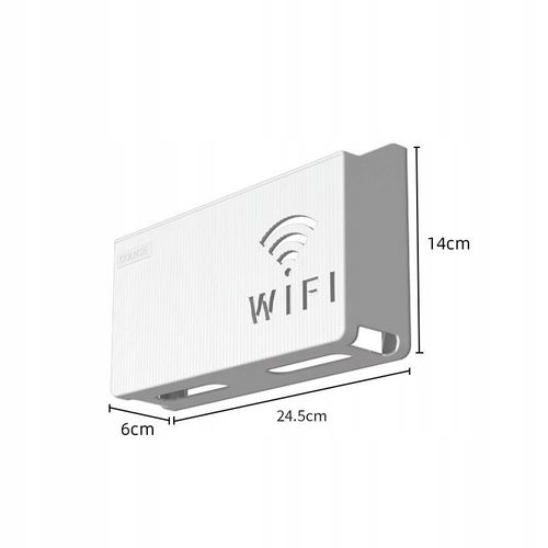 UCHWYT ŚCIENNY PÓŁKA na ROUTER WIFI SWITCH BIAŁA na Arena.pl