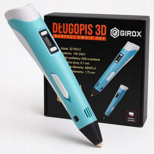Długopis 3D Drukarka Zestaw + Wkłady 100m PLA Filament 4 KOLORY DO WYBORU na Arena.pl