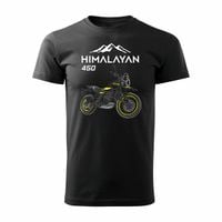 Koszulka motocyklowa z motocyklem na motor Royal Enfield Himalayan 450 męska czarna XXL