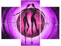 OBRAZ DANCING LOVE ABSTRAKCJA KOCHANKOWIE 3 KOLORY