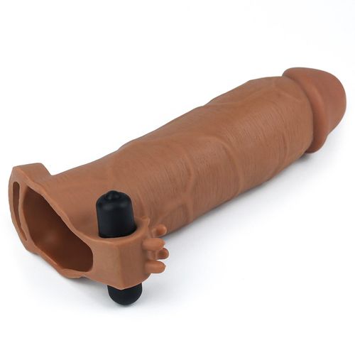 add 3" pleasure x tender vibrating penis sleeve brown na Arena.pl