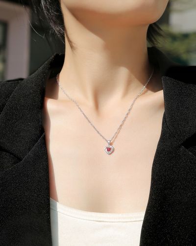 Naszyjnik srebrny 925 łańcuszek z zawieszką serce naszyjnik srebro damski na Arena.pl