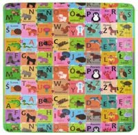 EDUKACYJNA MATA PIANKOWA SZACHOWNICA POLSKI ALFABET 180X200X0,5 DLA DZIECI