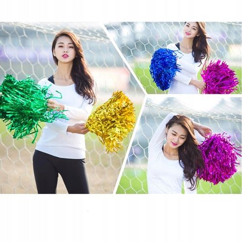 ZIELONE POMPONY POMPON CHEERLEADERKI CZIRLIDERKI 2 szt na Arena.pl