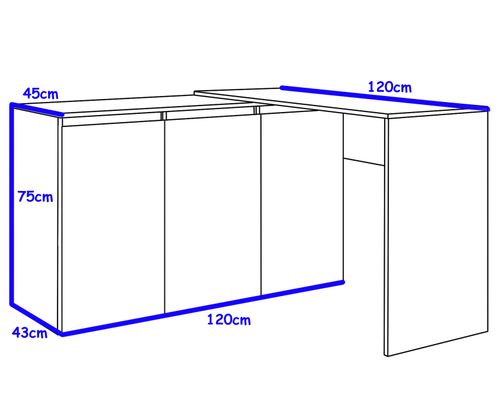 Biurko narożne MEGAN N1 białe na Arena.pl