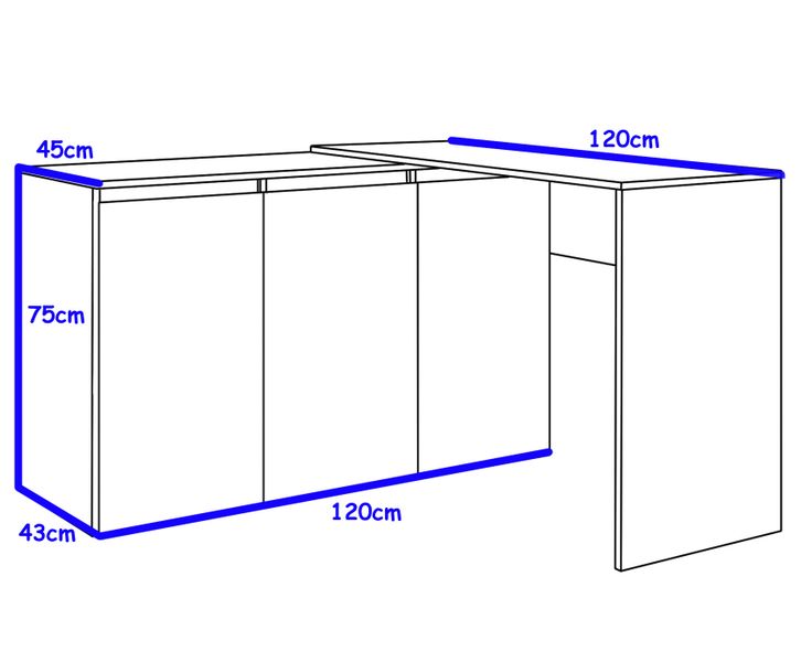 Biurko narożne MEGAN N1 białe zdjęcie 6