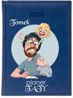 KALENDARZ A5 2026 DZIENNY terminarz z nadrukiem PLANER TATY Z IMIENIEM