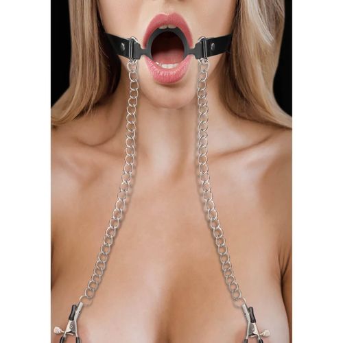 O-Ring Ball Gag With Nipple Clamps na Arena.pl
