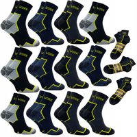 12 par SKARPETY ROBOCZE antybakteryjne BHP WORK męskie frotte GRUBE 43-46