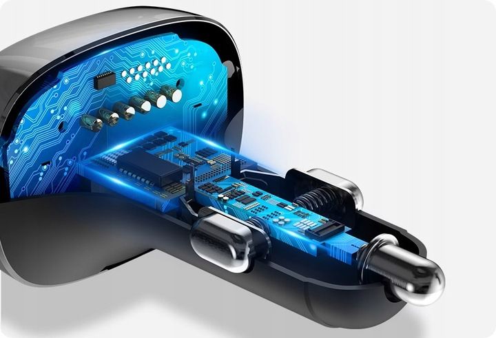 BASEUS TRANSMITER FM BLUETOOTH ŁADOWARKA SAMOCHODOWA MP3 2x USB SD/ TF 3.4A zdjęcie 7