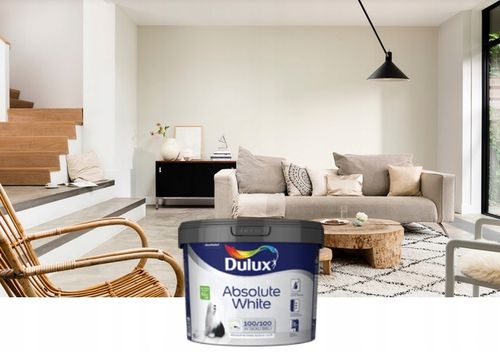 DULUX ABSOLUTE WHITE 9L FARBA BIAŁA DO ŚCIAN I SUFITÓW na Arena.pl