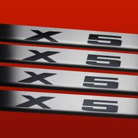 Listwa progowa BMW X5 E53 Stal nierdzewna 304 mat z czarnymi literami 4szt