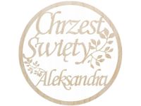 Koło z imieniem dziecka na Chrzest Święty Obręcz DEKOR
