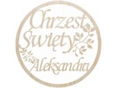 Koło z imieniem dziecka na Chrzest Święty Obręcz DEKOR
