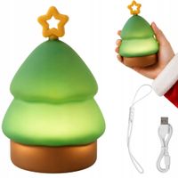 Lampka LED choinka świąteczna silikon USB 3 tryby do zawieszenia dekoracja