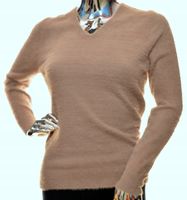 Damski sweter typu alpaka w szpic serek PROMOCJA