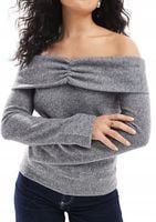 ONLY - Szary sweter dzianinowy z odsłoniętymi ramionami Rozm-XXL