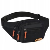 NERKA SASZETKA BIODROWA Sportowa Pojemna MĘSKA DAMSKA NA RAMIĘ CZARNA