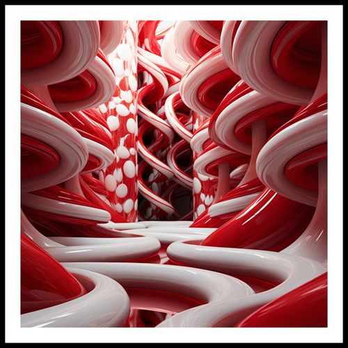 Plakat 60x60cm Czerwone Wiry na Arena.pl