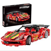 Klocki konstrukcyjne samochód wyścigowy Czerwony Pull Back 471 el