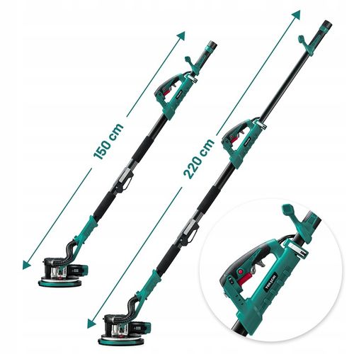 SZLIFIERKA ŻYRAFA DO GIPSU GŁADZI TYNKU ŚCIAN TYNKÓW 220cm LED + na Arena.pl