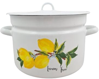 garnek emaliowany cytryna 9l. / 26cm