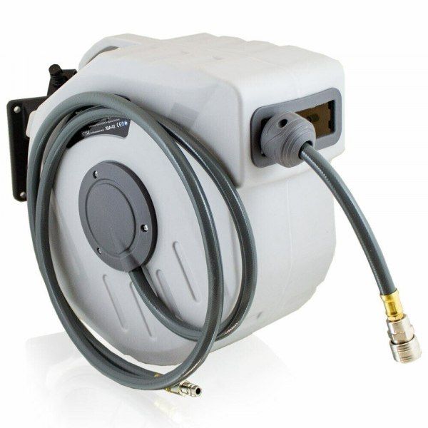 17753 Wąż pneumatyczny na automatycznym zwijaku 20m solidny 1/4'' zdjęcie 1