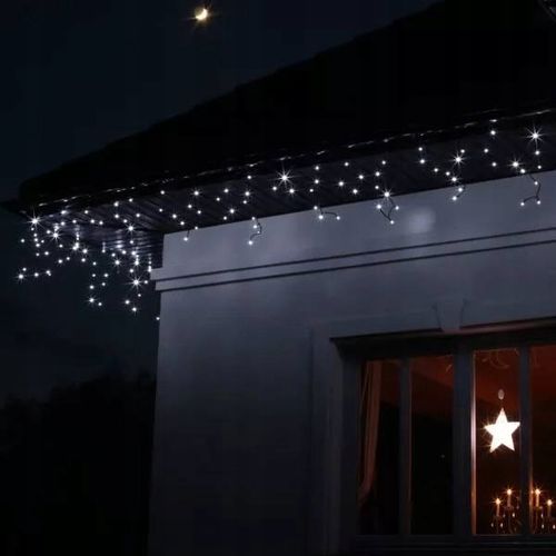 Kurtyna flesz 200LED 9,6m biały zimny zewnętrzna na Arena.pl