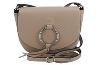 Damska skórzana listonoszka włoska - Różowa pudrowa