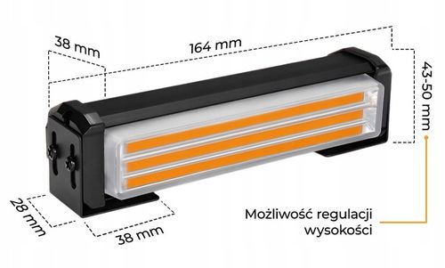 Lampa Stroboskop LED w Atrapę Auto Laweta 12V 24V Pilot 19-Trybów Mocna na Arena.pl