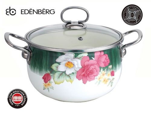 Garnki Emaliowane EDENBERG ROSE 7 ele [EB-1840-C] na Arena.pl