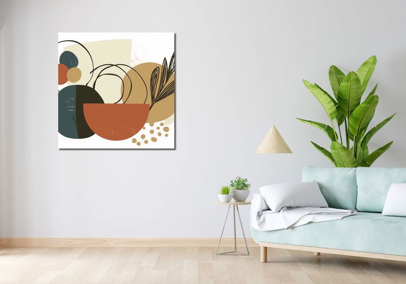 Obraz 90x90cm Kolaż Roślin zdjęcie 2