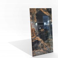 Gres 120x60 czarny marmur złoto miedź połysk PREMIUM glamour black gold
