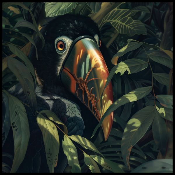 Plakat 70x70cm Skryty Tukan zdjęcie 2