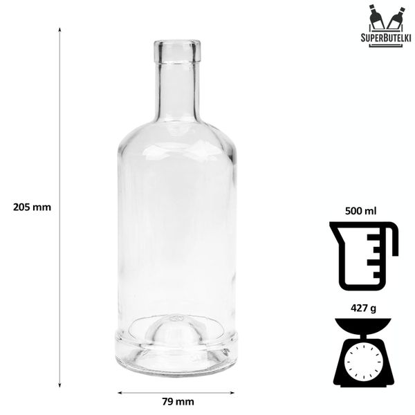 Butelka TADEK 500 ml z korkiem na nalewki wino whisky na Arena.pl