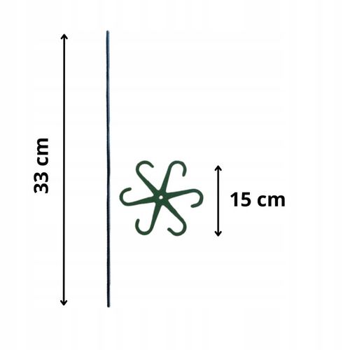 Podpórki do kwiatów podpórka chwytak z prętem 33cm OCTOPUS M 15cm 3 szt. na Arena.pl