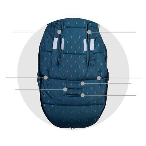 Śpiworek do wózka, sanek Elmi Ricokids - granatowy na Arena.pl