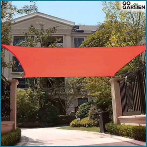Markiza żagiel przeciwsłoneczny na taras do ogrodu UV słońce czerwony 4x3 m na Arena.pl
